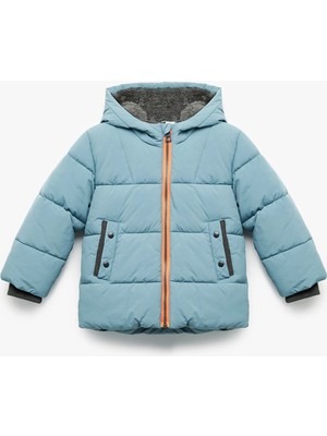 Koton Uzun Kollu Cepli Içi Suni Kürklü Kapşonlu Şişme Mont