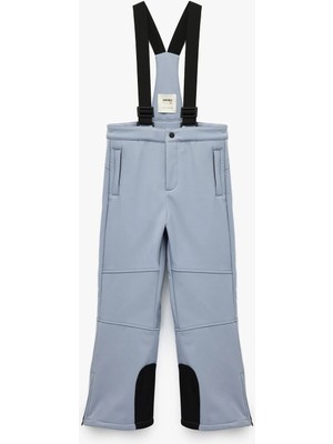 Koton Yüksek Bel Bol Paça Fermuarlı Cepli Su Itici Askılı Kayak Pantolonu