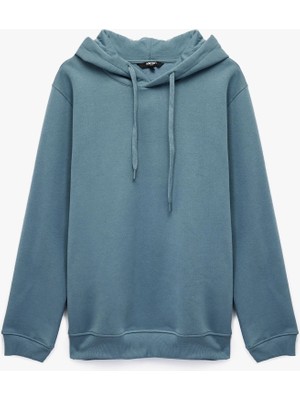 Koton Şardonlu Uzun Kollu Basic Kapşonlu Sweatshirt