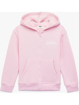 Koton Uzun Kollu Fermuarlı Kapşonlu Sweatshirt