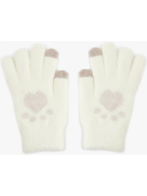 Koton Pati Desenli Peluş Eldiven