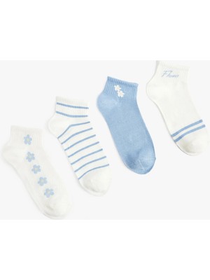 Koton Çiçekli 4'lü Patik Çorap Seti