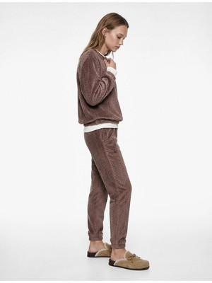 Koton Beli Lastikli Rahat Kesim Dokulu Pijama Altı