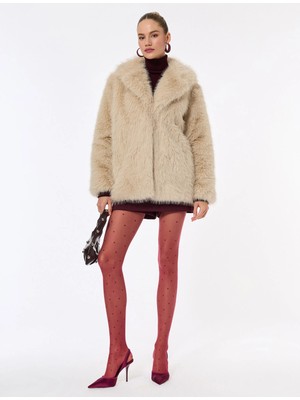 Koton Suni Kürk Kaban Kruvaze Uzun Kollu