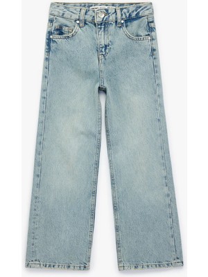 Koton Pamuklu Cepli Geniş Paça Denim Pantolon