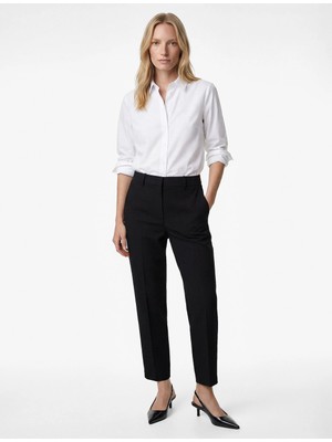 Koton Yüksek Bel Cepli Cigarette Kumaş Pantolon