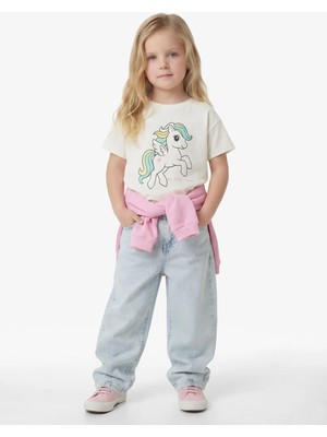 Koton Kısa Kollu Bisiklet Yaka Pamuklu Unicorn Baskılı Tişört