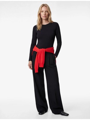 Koton Uzun Kollu Bisiklet Yaka Slim Fit Bodysuit