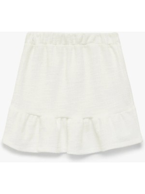 Koton Beli Lastikli Rahat Kalıp Diz Üstü Pileli Etek