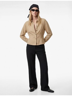 Koton Slim Fit Ispanyol Paça Kumaş Pantolon