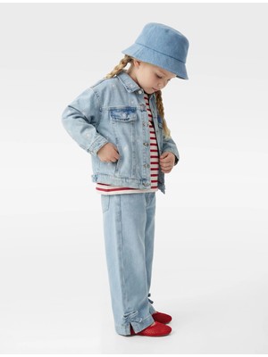 Koton Pamuklu Cep Detaylı Fiyonklu Denim Pantolon