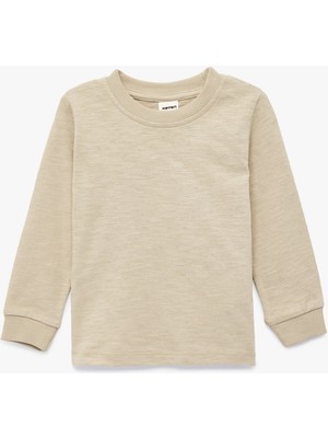 Koton Pamuklu Uzun Kollu Bisiklet Yaka Basic Tişört