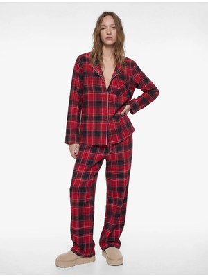 Koton Pamuklu Cepli Ekoseli Pijama Altı