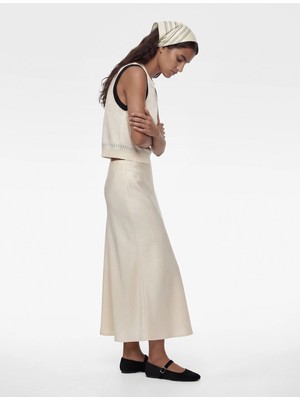 Koton Regular Fit A Kesim Viskon Maxi Etek