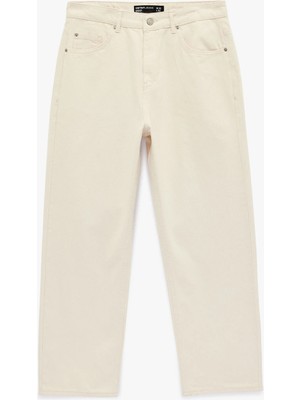 Koton Regular Fit Beş Cepli Pamuklu Bol Baggy Jean Pantolon