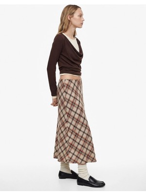 Koton Slim Fit Uzun Kollu Renk Kontrastlı Degaje Yaka Tişört