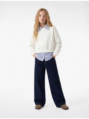 Koton Pamuklu Uzun Kollu Gömlek Detaylı Sweatshirt