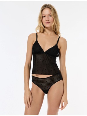 Koton Simli Ip Askılı Tül Pijama Üstü