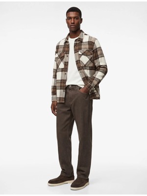 Koton Regular Fit Klasik Yaka Cepli Uzun Kollu Oduncu Gömleği