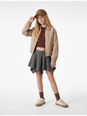 Koton Asimetrik Kesim Viskon Karışımlı Etek