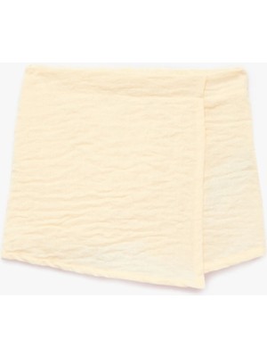 Koton Beli Lastikli Dokulu Kruvaze Şort Etek