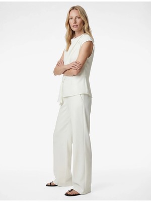 Koton Dik Yaka Drapeli Bağlama Detaylı Kolsuz Bluz