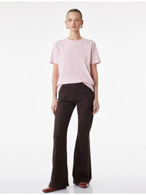 Koton Pamuklu Kısa Kollu Bisiklet Yaka Basic Tişört