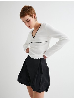 Koton Paraşüt Mini Etek Standart Bel Rahat Kalıp