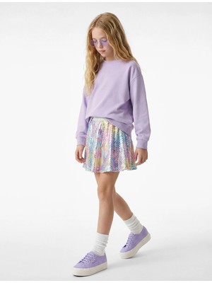 Koton Beli Lastikli Pullu Payetli Kloş Etek