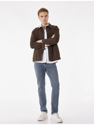 Koton Normal Bel Cepli Pamuklu Slim Fit Jean Pantolon - Brad Jean