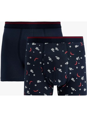 Koton Rahat Kalıp Desenli 2'li Boxer Seti
