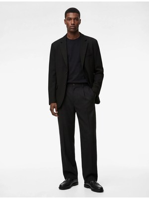 Koton Uzun Kollu Kapaklı Cepli Düğmeli Slim Fit Mono Yaka Blazer Ceket