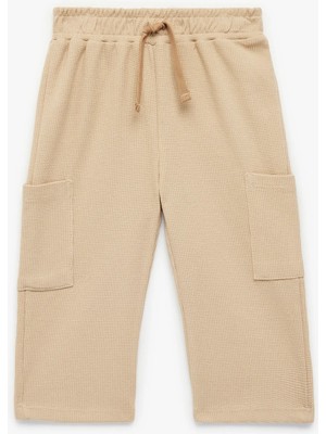 Koton Pamuklu Waffle Kumaş Cep Detaylı Oversize Eşofman Altı