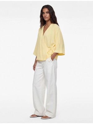 Koton Kruvaze Yaka Yarım Kol Viskon Kimono