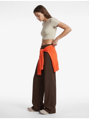 Koton Yüksek Bel Ispanyol Paça Spor Eşofman Altı