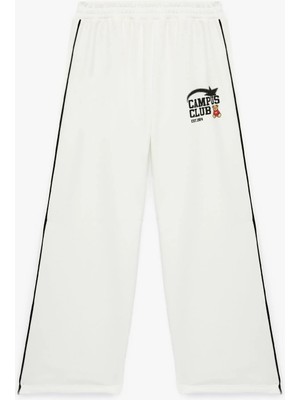 Koton Beli Lastikli Baskılı Biyeli Eşofman Altı