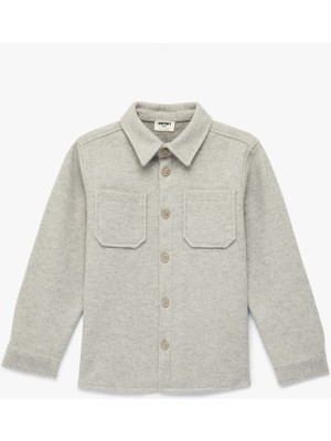 Koton Düğmeli Uzun Kollu Düğmeli Cepli Basic Gömlek Ceket