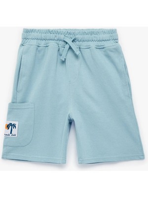 Koton Beli Bağcıklı Etiket Detaylı Bermuda Kargo Cepli Şort