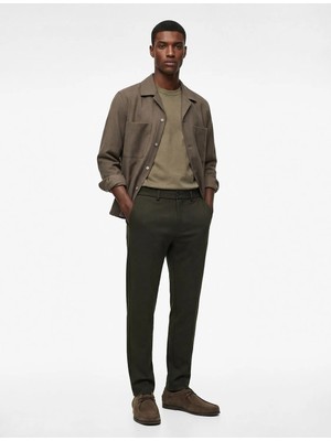 Koton Regular Fit Cepli Viskon Karışımlı Düğmeli Kumaş Pantolon