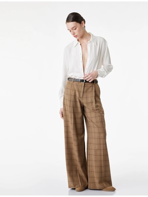 Koton Regular Fit Düğmeli Viskon Karışımlı Klasik Yaka Uzun Kollu Gömlek