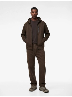 Koton Regular Fit Cepli Beli Bağcıklı Bol Baggy Jean Pantolon