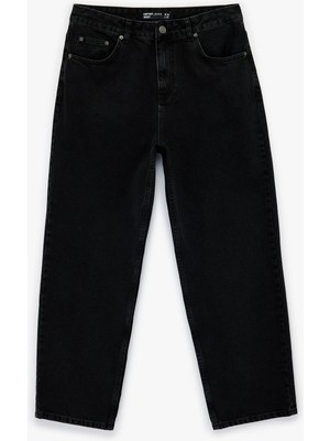 Koton Normal Bel Bol Kalıp Pamuklu Baggy Jean Pantolon