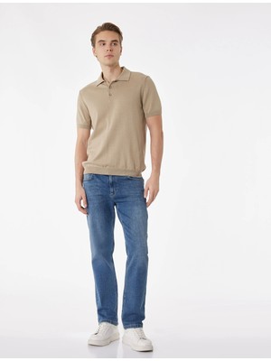 Koton Normal Bel Pamuklu Straight Fit Jean Pantolon - Mark Jean