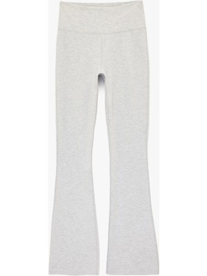 Koton Yüksek Bel Slim Fit Ispanyol Paça Spor Tayt