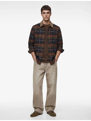 Koton Regular Fit Uzun Kollu Klasik Yaka Oduncu Gömlek