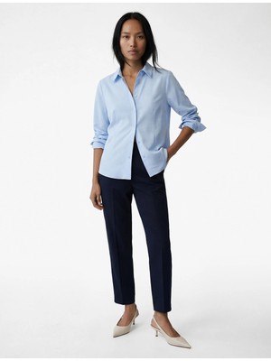 Koton Regular Fit Uzun Kollu Düğmeli Klasik Yaka Gömlek