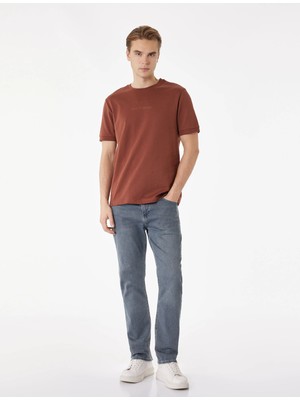 Koton Normal Bel Düz Paça Pamuklu Straight Fit Jean Pantolon - Mark Jean