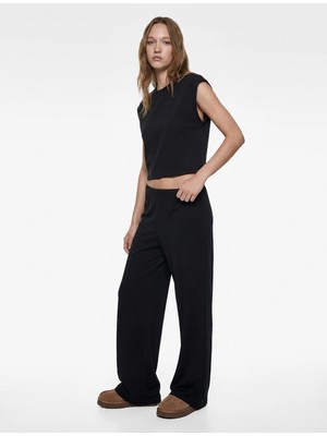 Koton Bisiklet Yaka Modal Karışımlı Kısa Kollu Pijama Üstü