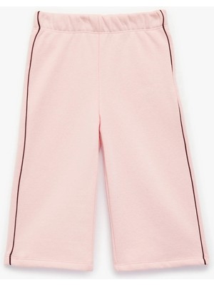 Koton Eli Lastikli Pamuklu Şardonlu Biyeli Geniş Paça Eşofman Altı