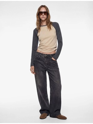 Koton Geniş Paça Düğmeli Pamuklu Denim Pantolon - Wide Leg Jeans